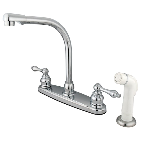 Victorian Centerset Kitchen Faucet, Chrome